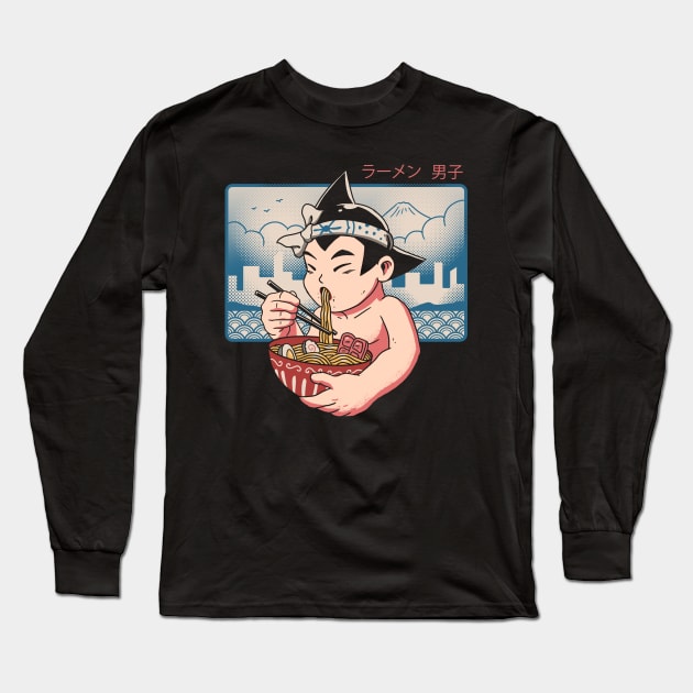 Ramen Boy Long Sleeve T-Shirt by Vincent Trinidad Art